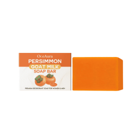 OceAura Persimmon Goat Milk Body Soap Moisturizing, Moisturizing, Gentle Cleansing, Fragrant, Softening, Skin Care Soap (Option: 3PCS)
